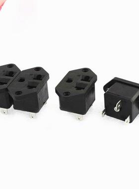 10pcs AC 125V/250V 6A 3 Termnals Female Power Socket for EU