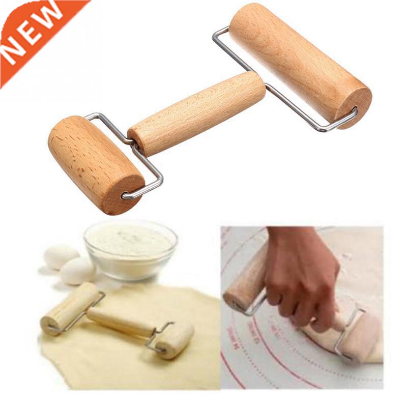 Wooden Non-Stick Glide Fondant Rolling Pin H-Shaped Fondant