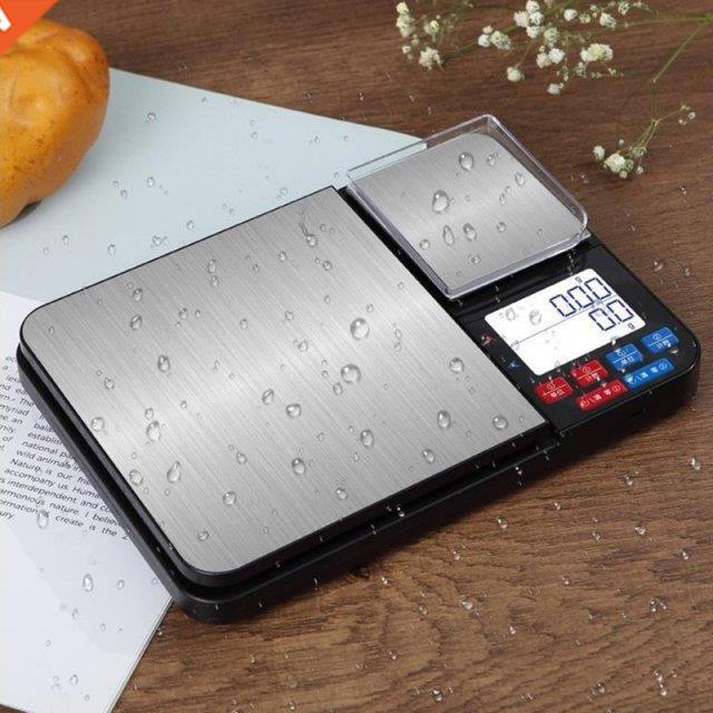 Dual Platform digital Kitchen & Food Scale Tare Clear Ba