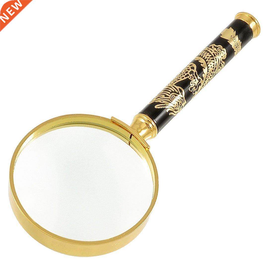 5X Frame Dragon Pattern Handle Magnifying Glass Magnifier 50