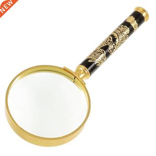 Pattern Handle Magnifying Magnifier Dragon Glass Frame