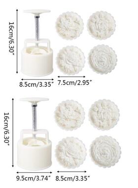 3D Mooncake Mold Set 150g Or 200g Rose Sd Patterns M