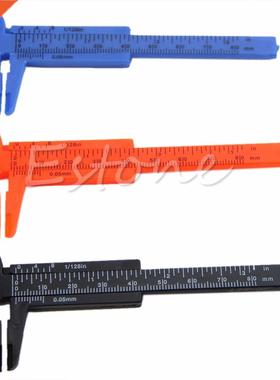 New 1Pc Mini Plastic Ruler Sliding 80mm Vernier Caliper Gaug