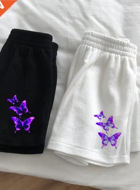2022 new summer shorts slim fit female butterfly shorts outd