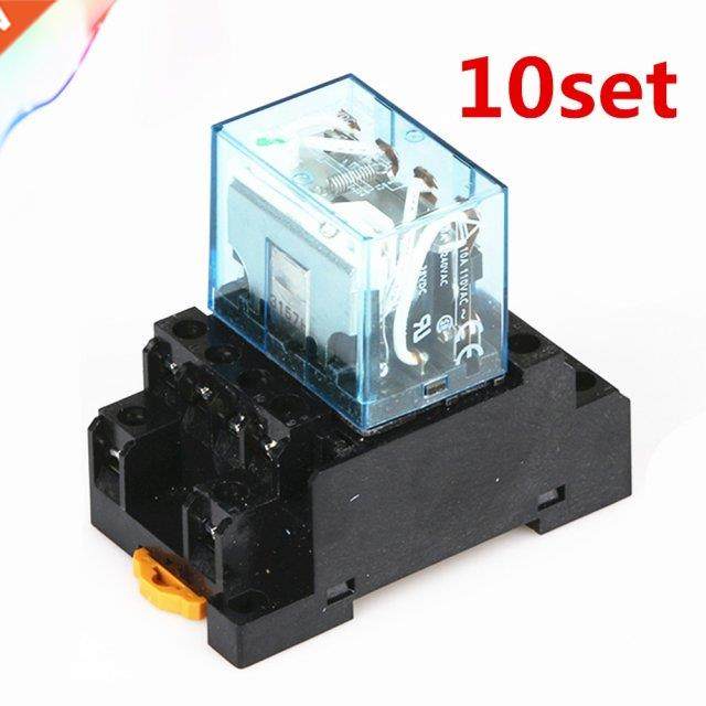 10set HH64P LY4 AC12V/AC24V/AC110V/AC220V Col 14-Pn 4PDT G