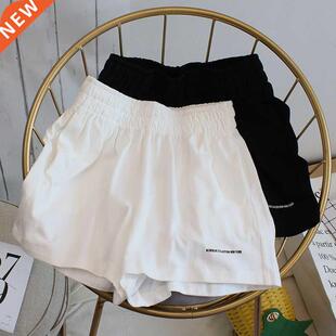 Korean simple letter printing casual shorts summer new fashi