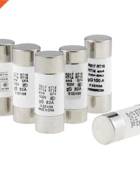 2PCS 500V 22x58mm Fast Blow Ceramic Tube Fuse 40A 50A 6A 80