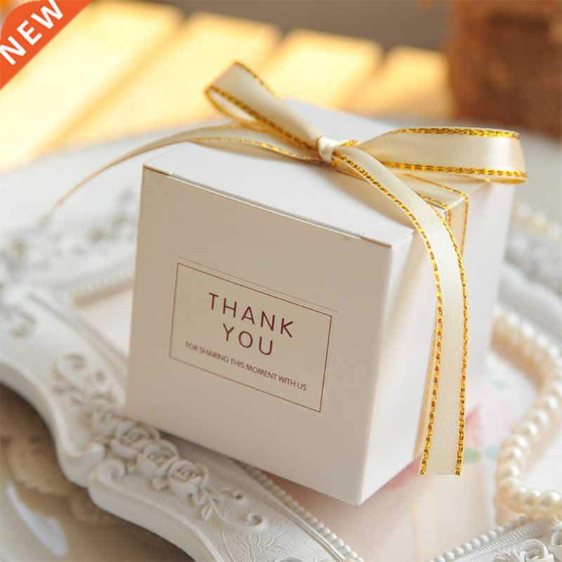 new european simple atmosphere white cube candy boxes weddin