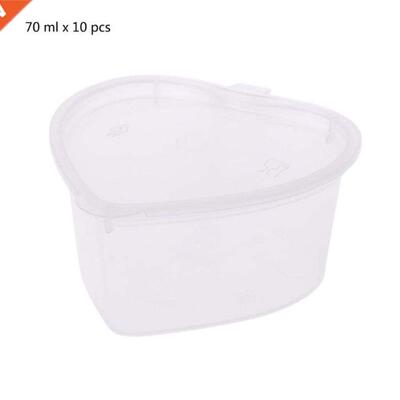 10Pcs Disposable Jello Shot Cups Set Of 70ml Heart Shaped Sa