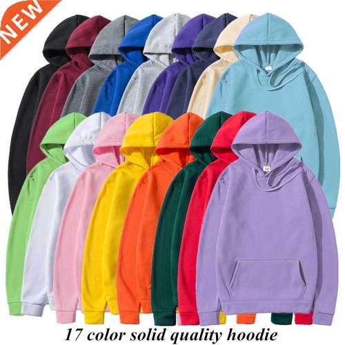 Hoodies Sweatshirts Men Woman Fashion Solid color Red Black
