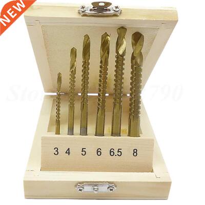 6pcs Coated Hss Drill & Saw Drill Bit Cpenter Hole Groov