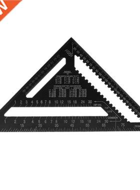 12Inch Aluminum Alloy Metric Triangle Ruler Angle Protractor