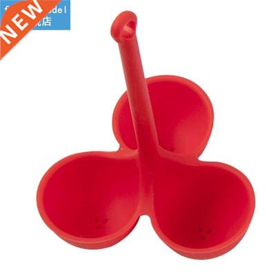 1pc Egg Poacher Silicone 3-Grid Portable Egg Steamer Kitchen