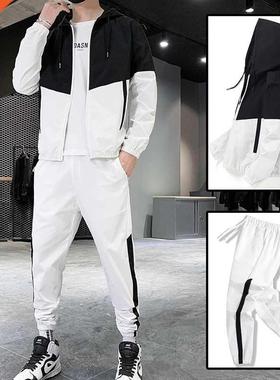 Hip Hop Military Men Tracksuit Hooded Jacket+Harem Pant Patc