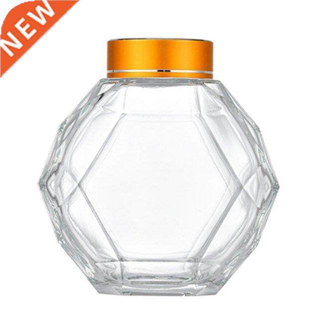 380ML Hexagonal Jam Jars , Transparent Jam Jar Bottles for J