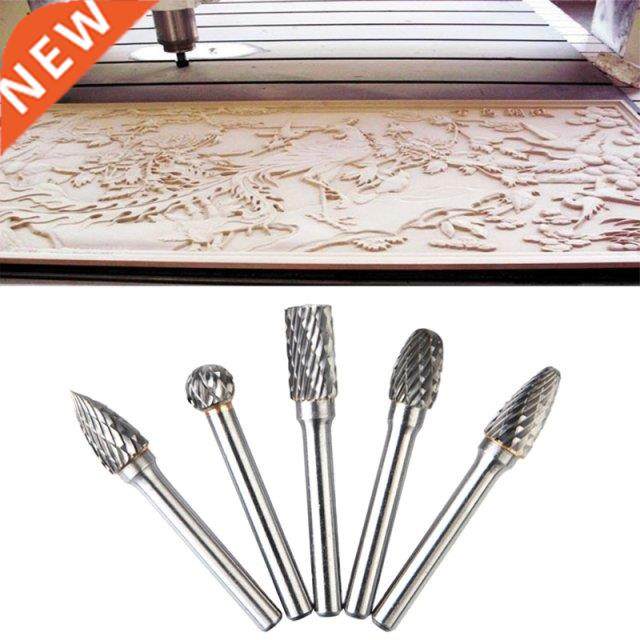5pcs tungsten carbide carving burrs bit double cutter burrin