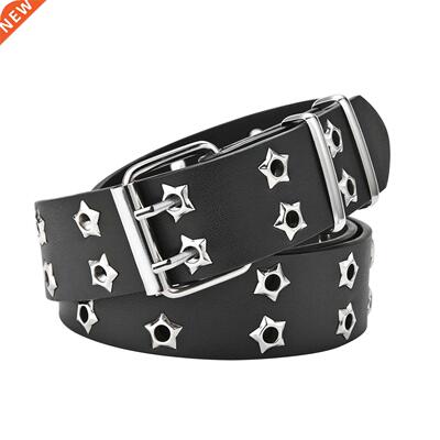 NEW Star Eye Rivet Belt Goth Style Double Pin Buckle Man/wo