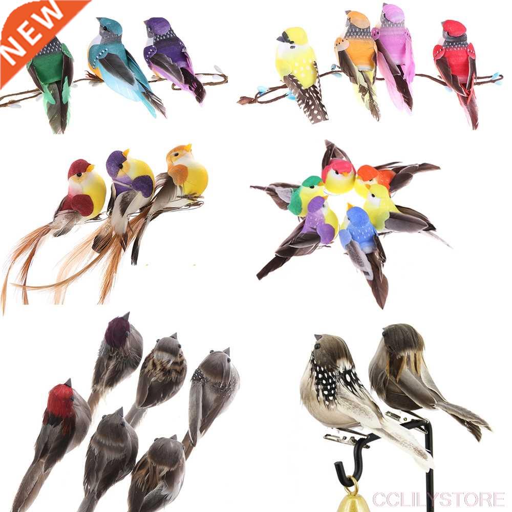 1PCS/2PCS Artificial Birds Fake Foam Animal Simulation Feath