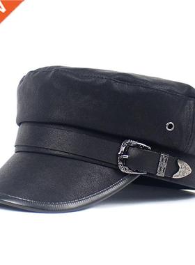 Cotton Belt Buckle Military Hat Autumn Sailor Hat for Women