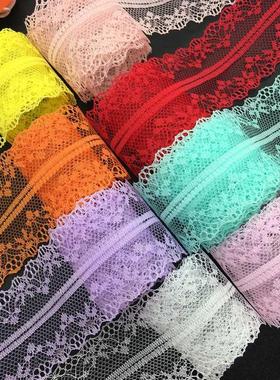 10yds 40mm Wide Bilateral Handicrafts Embroidered Net Lace T