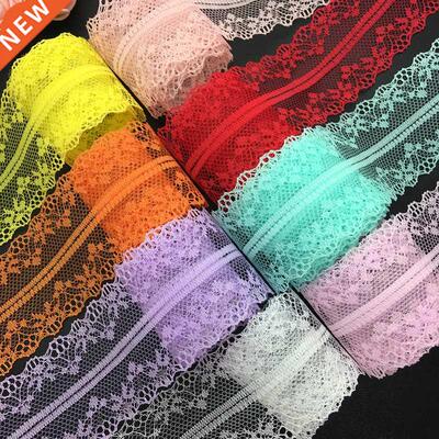 10yds 40mm Wide Bilateral Handicrafts Embroidered Net Lace T