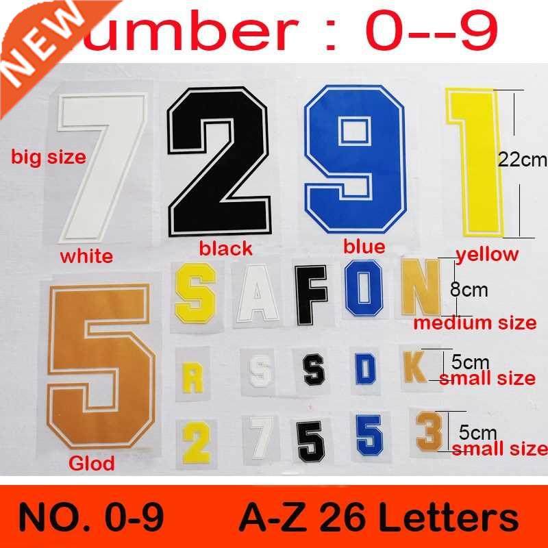 Iron on patches Letter number Hot fix sticker heat transfer