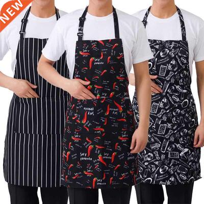 Adjuable Half-length Adult Apron riped Reaurant Chef A