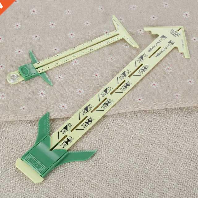 1pc Patchwork Tool Tailor Ruler 5-in-1 Sewing Sliding Gauge