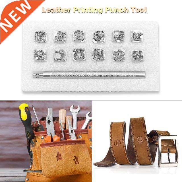 13pcs Leather Printing Tool Alloy Carving Making Crt Punch