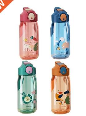 550Ml Water Bottle With Straw Leak-Proof For Kids,BPA Free D