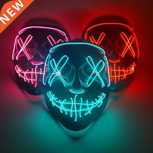 Mask Neon Led Masque Part Cosmask Masquerade Halloween