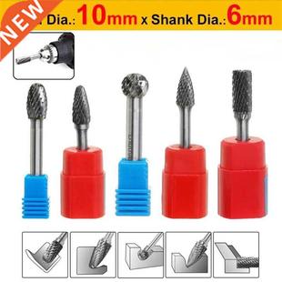 Carbide Rotary Cut Shank Sol Double Tungsten Burrs 6mm Point