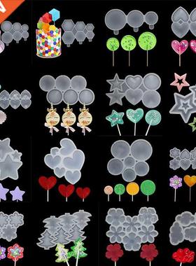 Llipop Epoxy Mould Chocate Candy Cake Moulds Star/Round