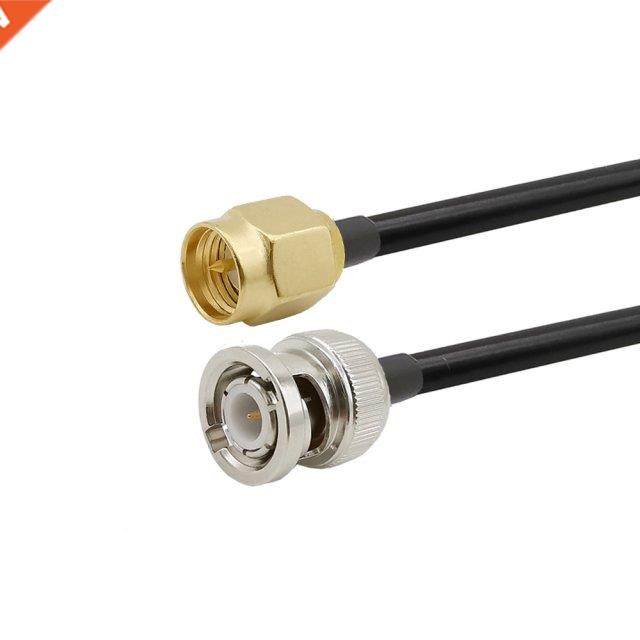 BNC Male Plug to SMA Male Plug RF Coaxial Connector 50 Ohm L