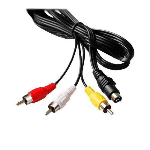 7 PIN S-VIDEO USB Mle  to 3 RC V /V TV dpter Cord Cb
