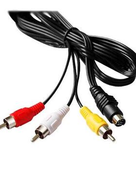 7 PIN S-VIDEO USB Mle  to 3 RC V /V TV dpter Cord Cb