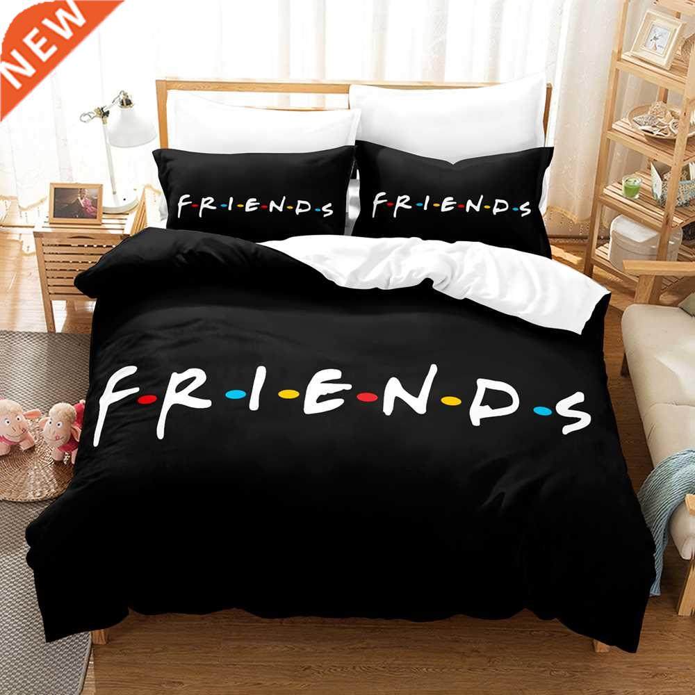 3D friends Sets Duvet ver Set With Pillowcase Twin Full Que
