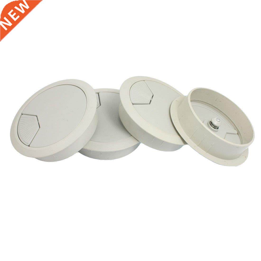 4 Pcs 80mm Gray Computer Desk Table Counter Top Cable Wire P