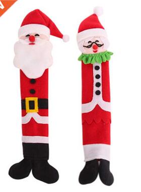 1 Pair of Fridge Handle Cover Christmas Microwave Oven Glove