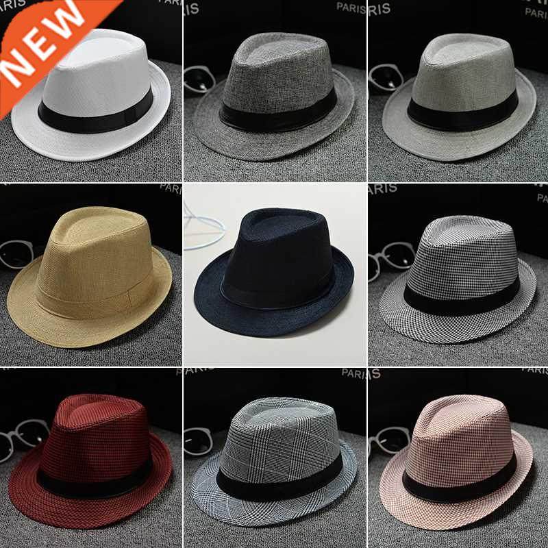 new fashion retro men fedoras top jazz felt wide brim hat vi