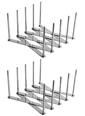 2 Pack Extendable Pot Lid Holders Multipurpose Steamer Rack