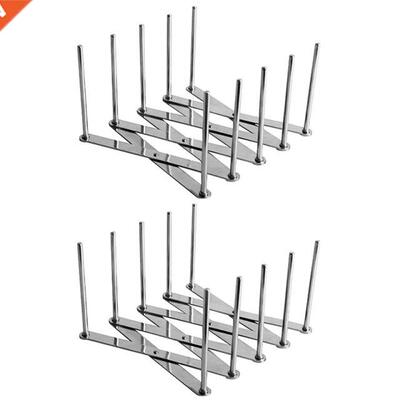 2 Pack Extendable Pot Lid Holders Multipurpose Steamer Rack