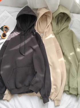 Privathinker Woman's Sweatshirts Solid 12 Colors Korean Fema