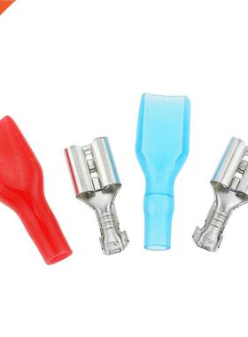 50PCS 6.3 The Plug Spring Insulated Terminal Cold Terminal W