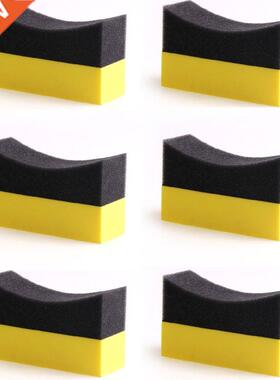 6Pcs Tire Contour Dressing Applicator Pads Gloss Shine Color