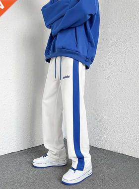 Privathinker 2022 Spring New Klein Blue Men's Straight Pants