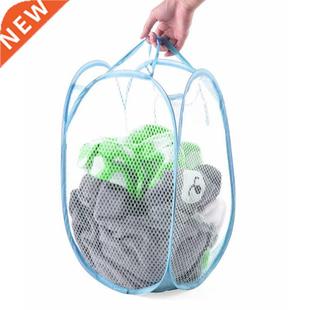 Foldable Basket Japanese Color Bask Blue Net Laundry