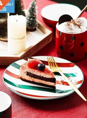 Christmas ceramic plates and bowls set Coffee mug kitchen Fr