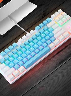 Gaming Mechanical Keyboard 87 keys Game Anti-ghosting Blue S