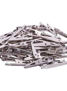50 Pcs Silver Tone Metal Alligator Clip Crocodile Clamps